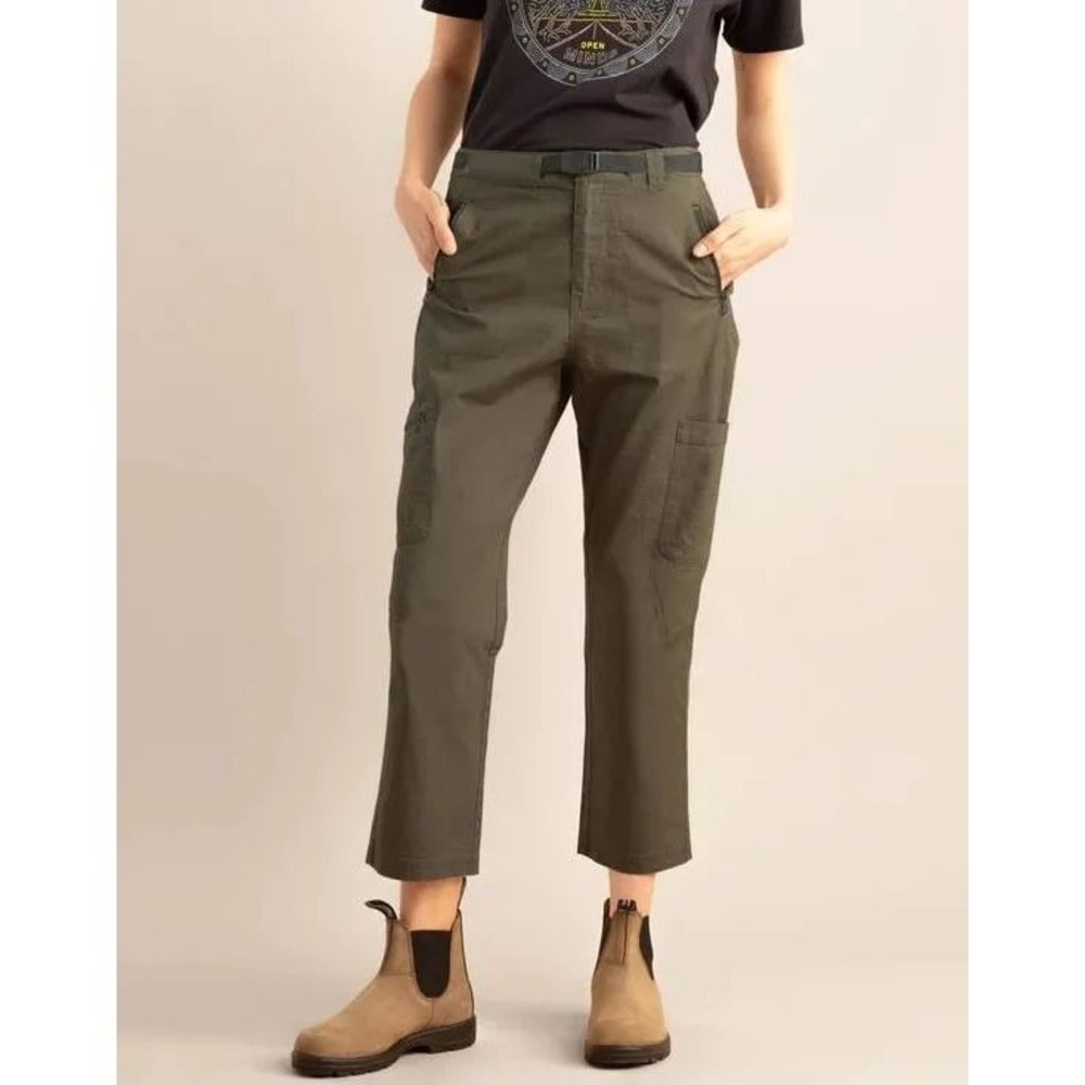 Roark Women's Campover Pants XL Olive Green Ripstop Utility Travel Gorpcore